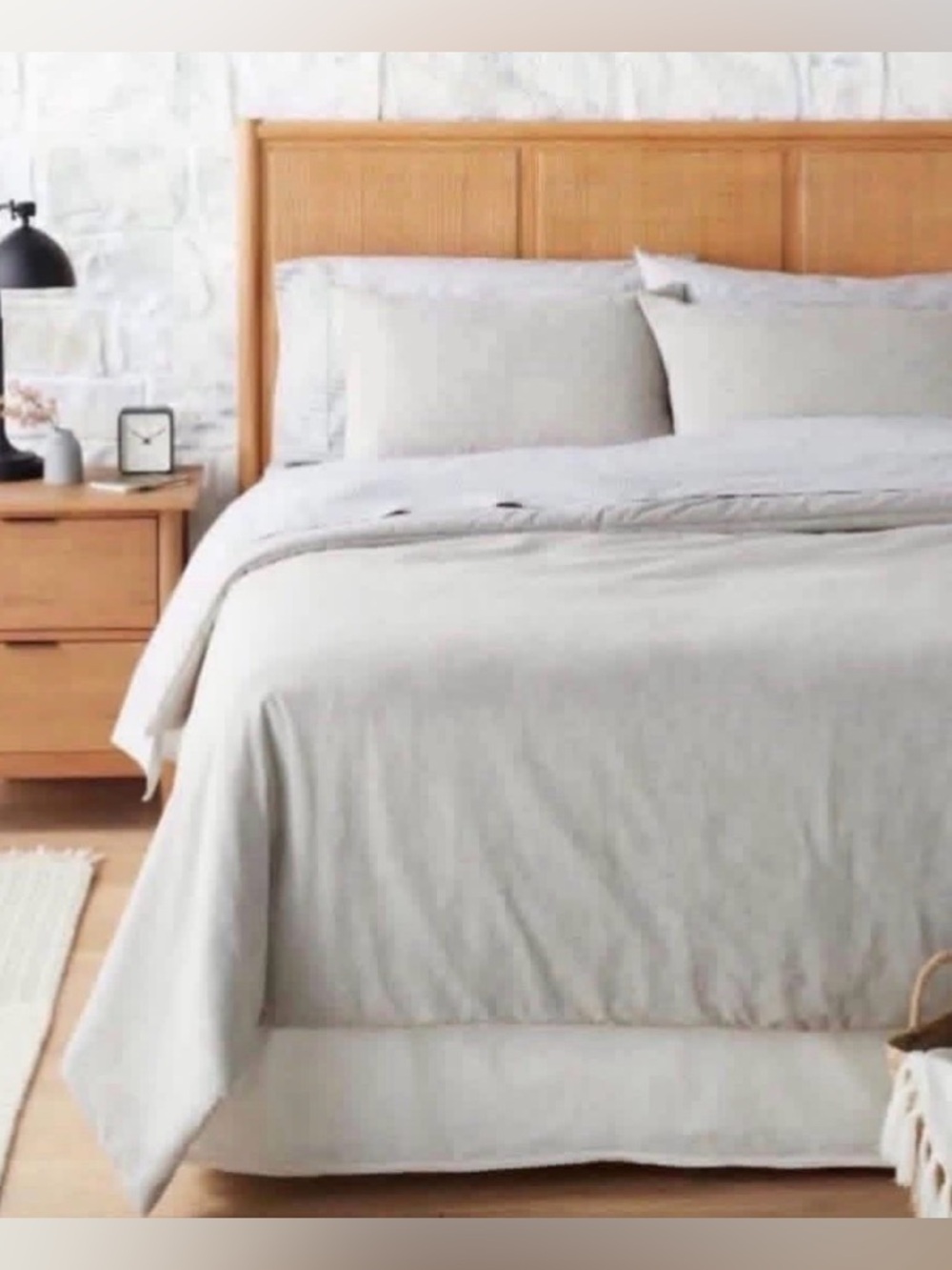King Linen Blend Duvet Cover set with shams- Hearth and Hand with Magnolia